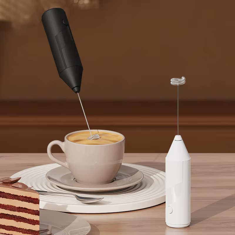 Electric Milk Frother Handheld - Montalatte portatile, alimentato a batteria, miscelatore