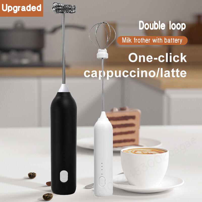 Electric Milk Frother Handheld - Montalatte elettrico Frullatore ricaricabile 2 in