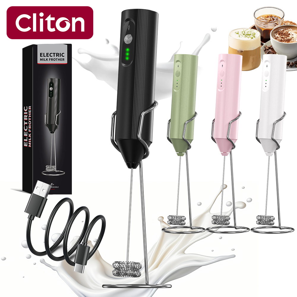 Electric Milk Frother Handheld - Montalatte elettrico portatile, ricaricabile e multifunzione,
